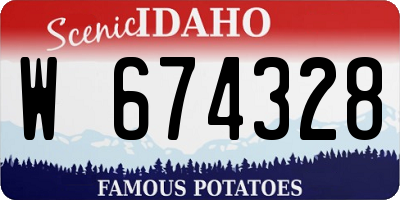 ID license plate W674328