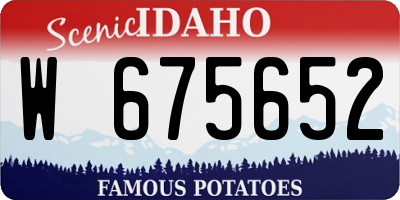 ID license plate W675652