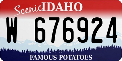ID license plate W676924