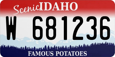 ID license plate W681236