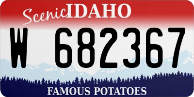 ID license plate W682367