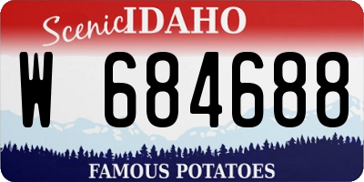 ID license plate W684688