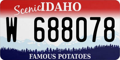 ID license plate W688078