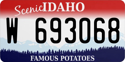 ID license plate W693068