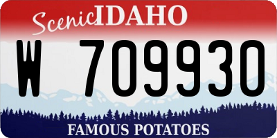 ID license plate W709930