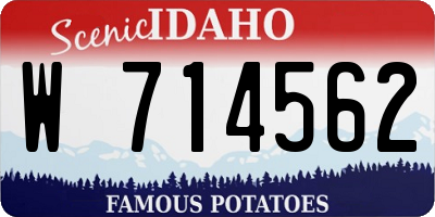 ID license plate W714562