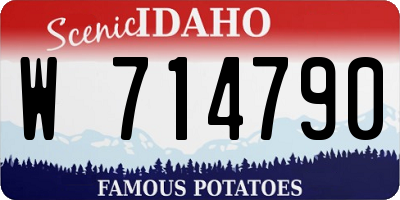 ID license plate W714790