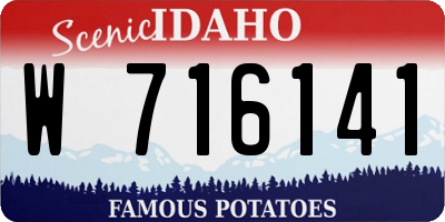 ID license plate W716141