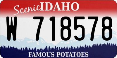 ID license plate W718578