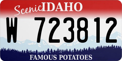 ID license plate W723812