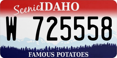 ID license plate W725558