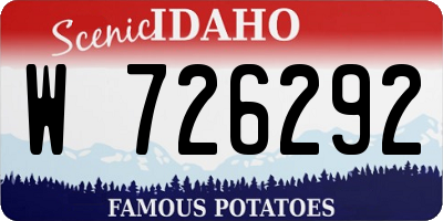 ID license plate W726292
