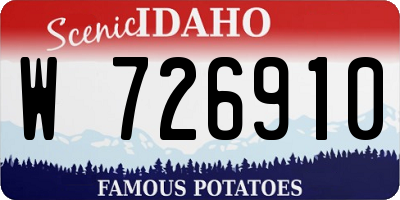 ID license plate W726910