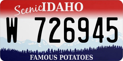 ID license plate W726945