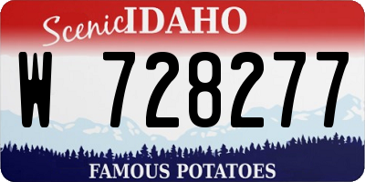 ID license plate W728277
