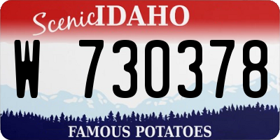 ID license plate W730378