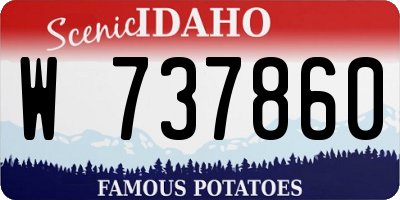 ID license plate W737860