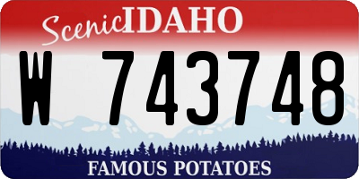 ID license plate W743748
