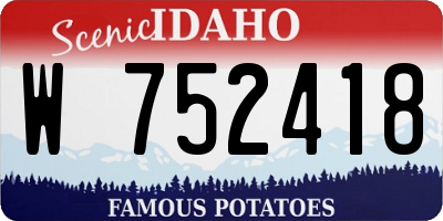 ID license plate W752418