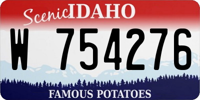 ID license plate W754276