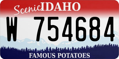 ID license plate W754684