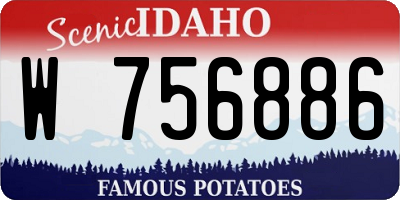 ID license plate W756886