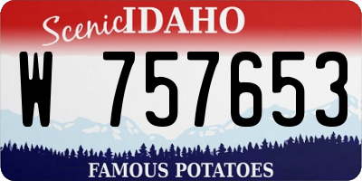 ID license plate W757653