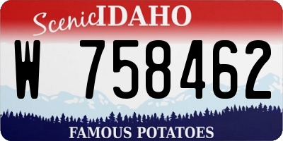 ID license plate W758462