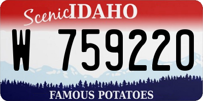 ID license plate W759220