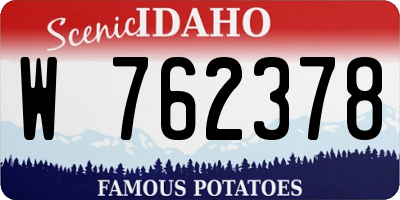 ID license plate W762378