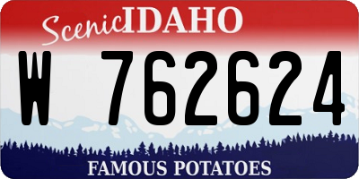 ID license plate W762624