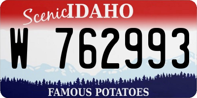 ID license plate W762993