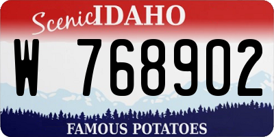 ID license plate W768902