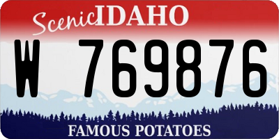 ID license plate W769876