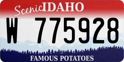 ID license plate W775928