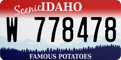 ID license plate W778478