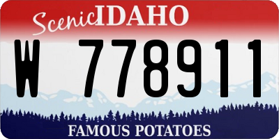 ID license plate W778911