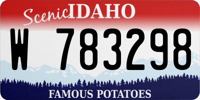 ID license plate W783298