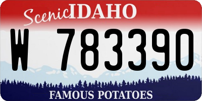 ID license plate W783390