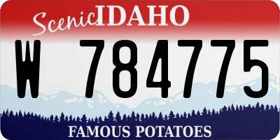 ID license plate W784775