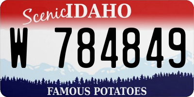 ID license plate W784849