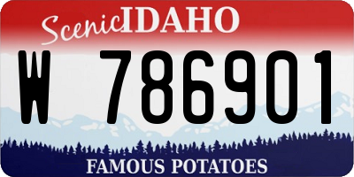 ID license plate W786901
