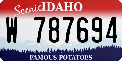 ID license plate W787694