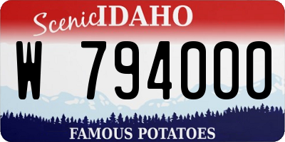 ID license plate W794000