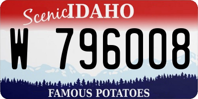 ID license plate W796008
