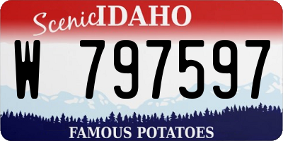 ID license plate W797597