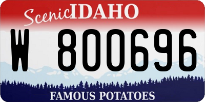 ID license plate W800696