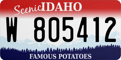 ID license plate W805412