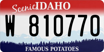 ID license plate W810770