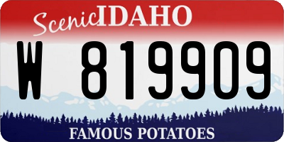 ID license plate W819909